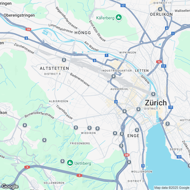 Hochwertige Stadtwohnungen in Zürich-Wiedikon - Karte