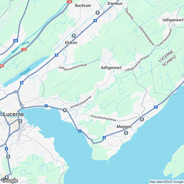 Stilvolle 4.5-Zimmer Gartenwohnung in Luzern - Karte