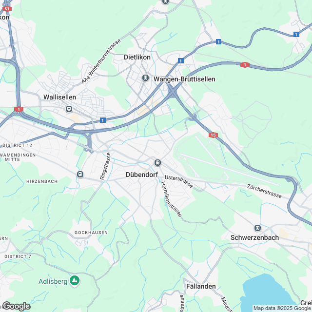 Vorankündigung Neubauprojekt am Bahnhof Dübendorf - Karte