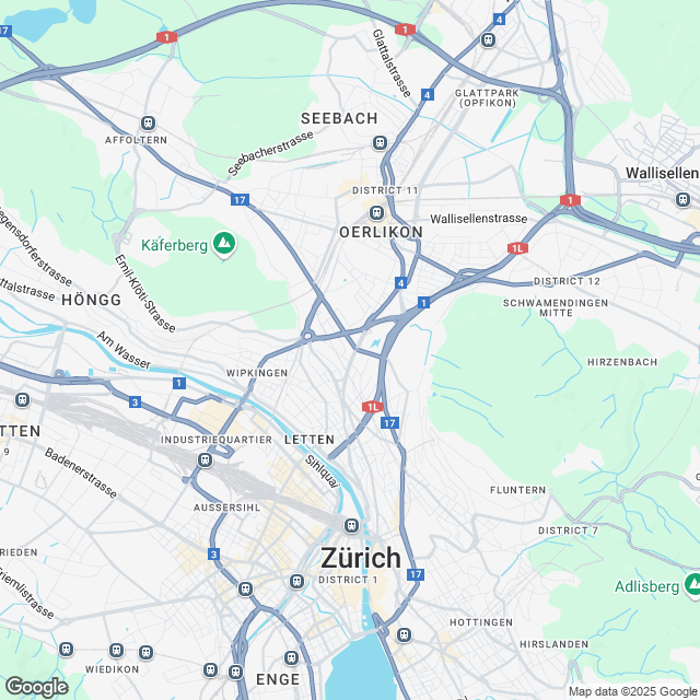 Moderne 2.5-Zimmer Wohnung in Zürich - Karte
