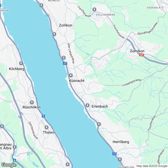 Hochwertige 5.5-Zimmer Attikawohnung in Küsnacht ZH - Karte