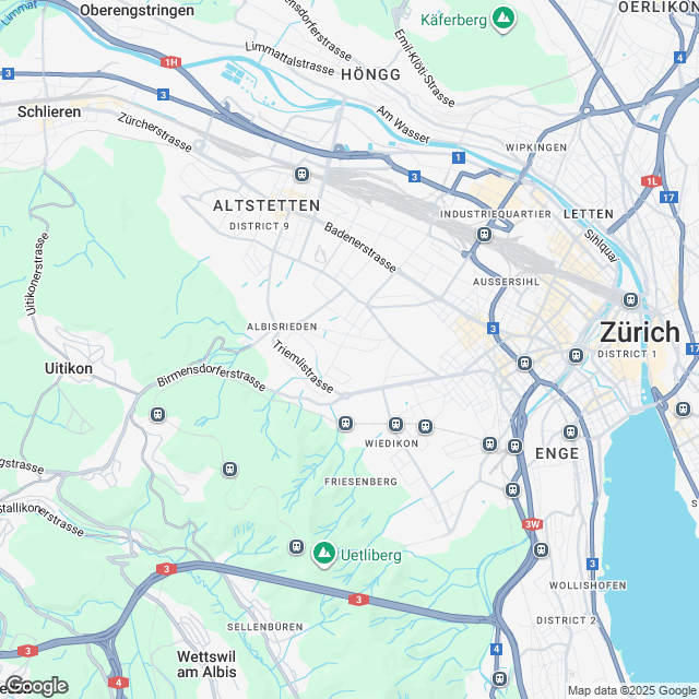 Ankündigung Neubauprojekt in Zürich-Albisrieden - Karte