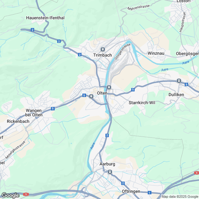 Stilvolles 5.5-Zimmer Einfamilienhaus in Olten - Karte