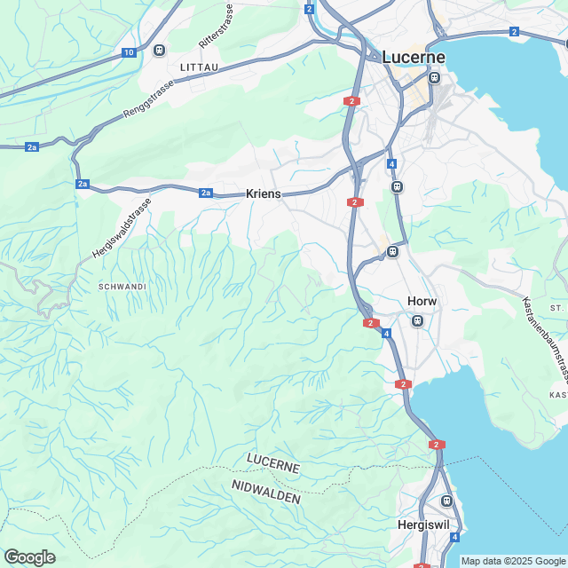 Hochwertige Eigentumswohnungen in Kriens - Karte