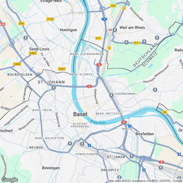 Gemütliche 1.5-Zimmer Studiowohnung in Basel-Stadt - Karte
