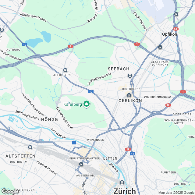 Ankündigung Eigentumswohnungen in Zürich-Affoltern - Karte