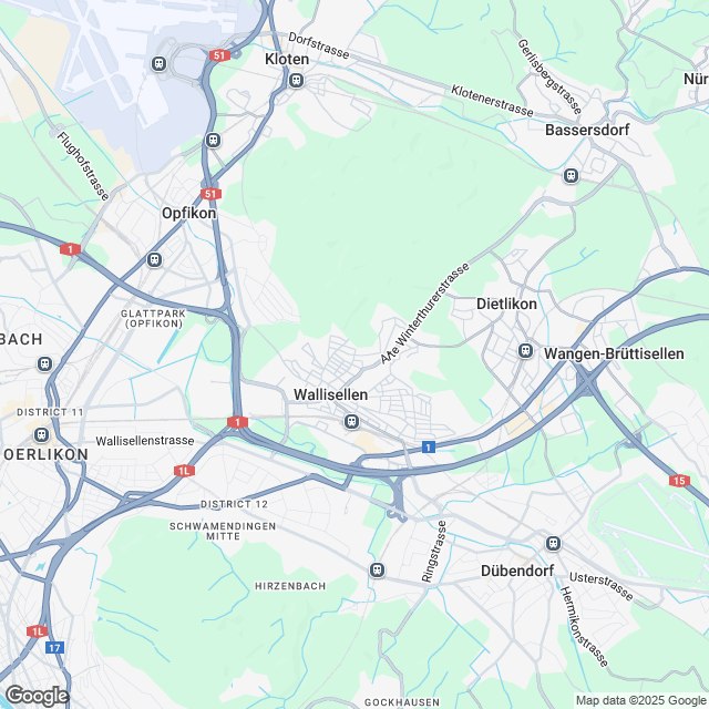 Exklusive 4.5-Zimmer Attikawohnung in Wallisellen - Karte