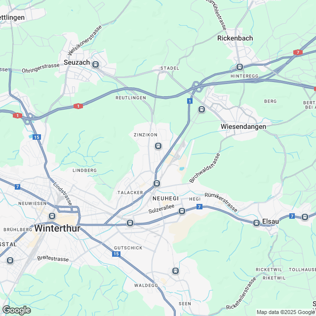 Stilvolle 3.5-Zimmer Attikawohnung in Winterthur - Karte