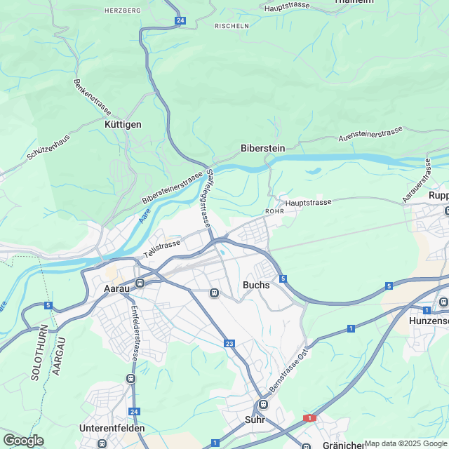 Gemütliche 2.5-Zimmer Wohnung in Aarau Rohr - Karte