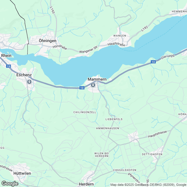 Zu vermieten in Mammern, angrenzend an Landwirtschaftszone, freistehendes 6½ Zi.-EFH; unverbaubare Hanglage und Sicht auf See ! - Karte