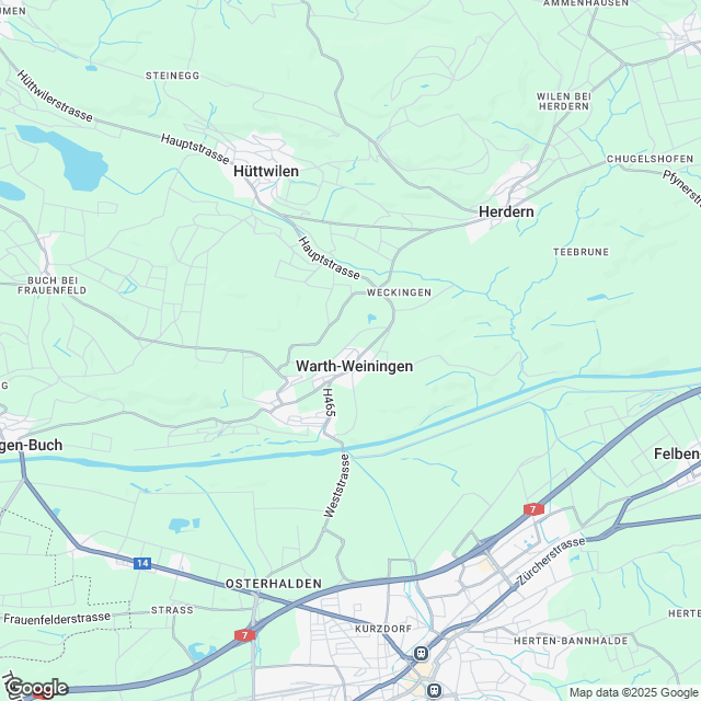 Ankündigung 5.5-Zimmer-Gartenwohnung in Warth-Weiningen - Karte