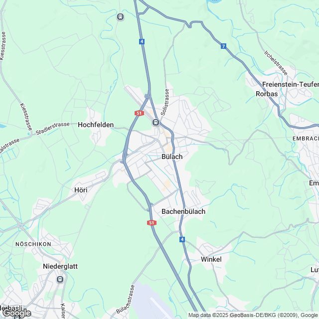 Stilvolle 4.5-Zimmer Gartenwohnung in Bülach - Karte