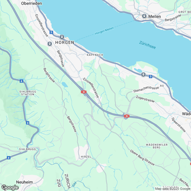 Reihenhäuser und Eigentumswohnungen in Horgen - Karte