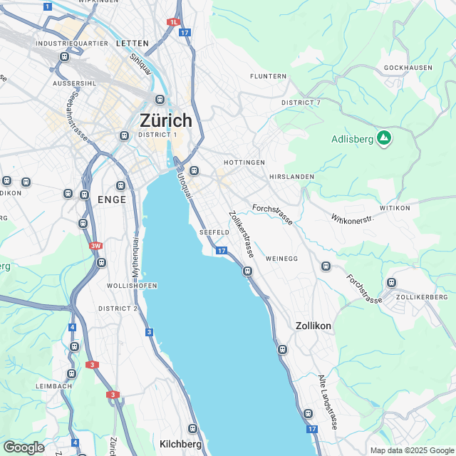 Erstvermietung 1.5-Zimmer-Wohnung im Zürcher Seefeld - Karte