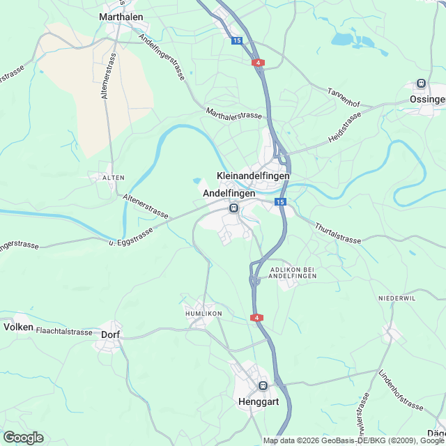 Wohnungen im Rebhof im malerischen Andelfingen - Karte