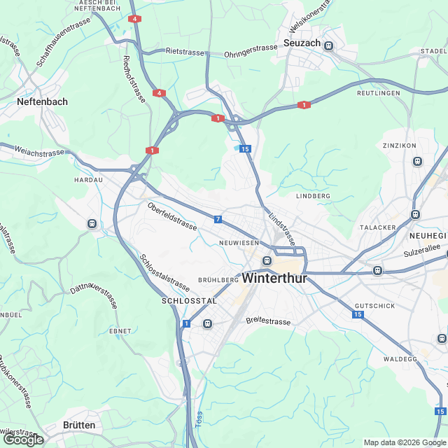Ankündigung 4.5-Zimmer-Dachwohnung in Winterthur - Karte