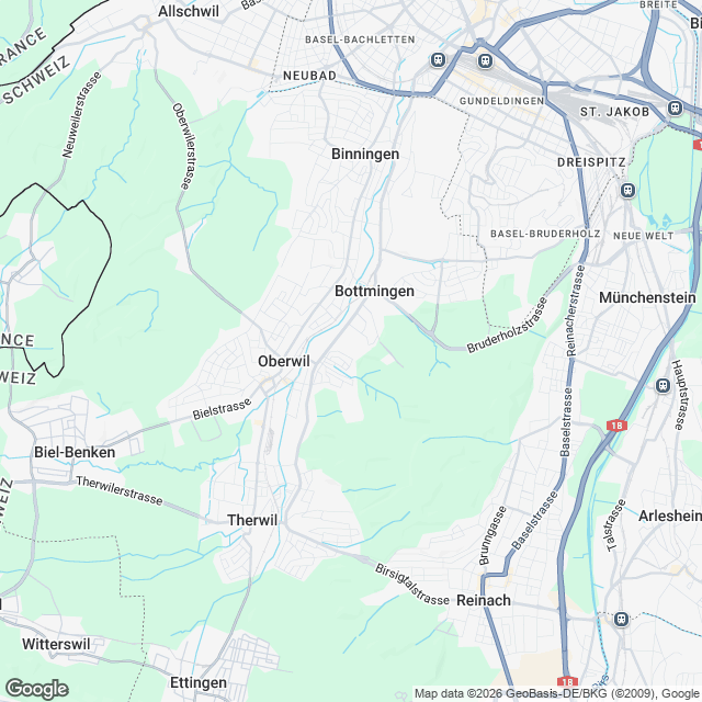 Projektankündigung: 4.5-Zimmer-Mietwohnung in Oberwil BL - Karte