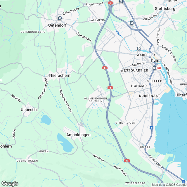 Gemütliche 2.5-Zimmer Wohnung in Thun - Karte