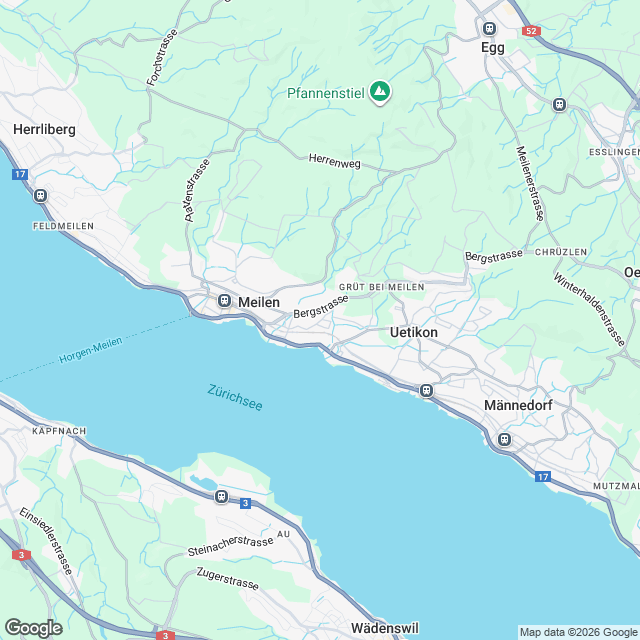 Ankündigung attraktive 4.5-Zimmer-Eigentumswohnung in Meilen - Karte