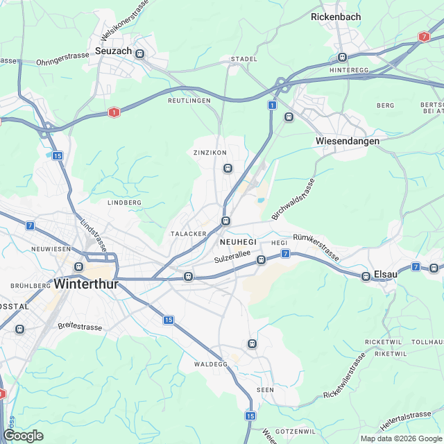 Ankündigung 2.5-Zimmer-Mietwohnung in Oberwinterthur - Karte