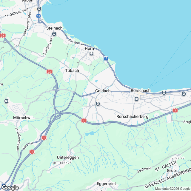 Stilvolle 5.5-Zimmer Attikawohnung in Goldach - Karte