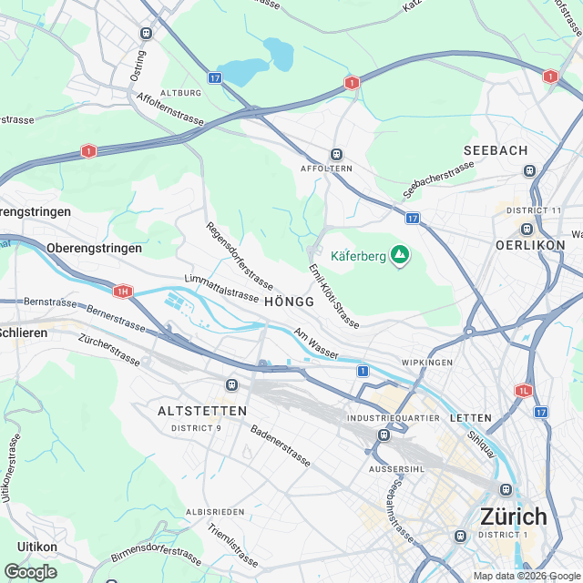 7 exklusive Eigentumswohnungen in Zürich - Karte