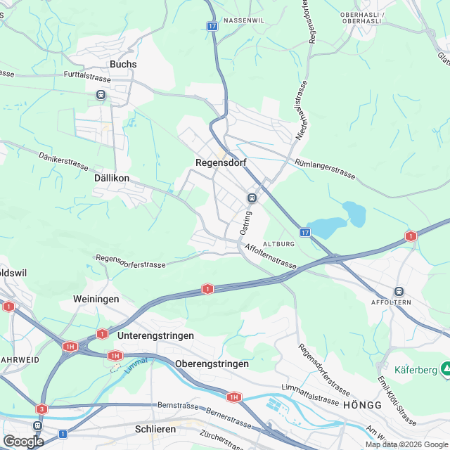 Stilvolle 4.5-Zimmer Wohnung in Regensdorf - Karte