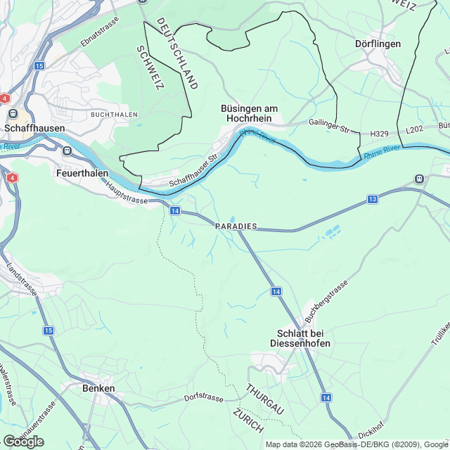Ankündigung 3.5-Zimmer-Mietwohnung in Schlatt TG - Karte