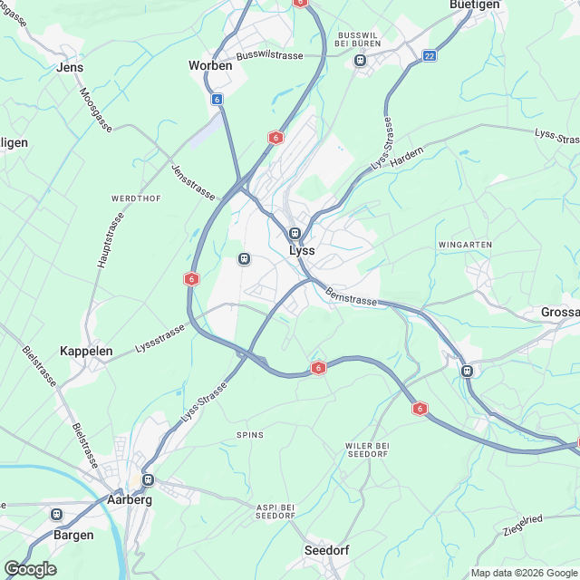 Attraktive 2.5-Zimmer Attikawohnung in Lyss - Karte