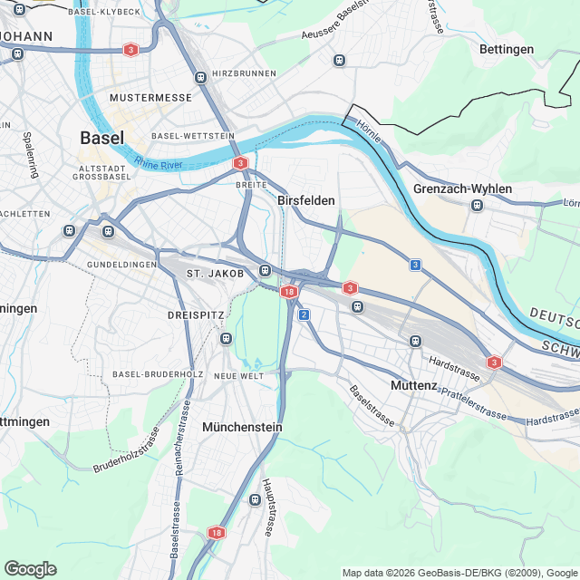 Ankündigung 3.5-Zimmer-Mietwohnung in Muttenz - Karte