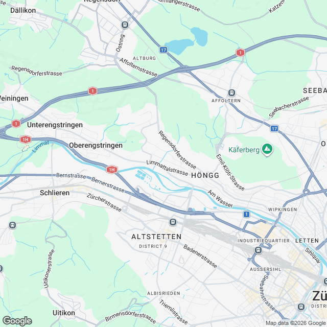 Vorankündigung: Eigentumswohnungen in Zürich-Höngg - Karte