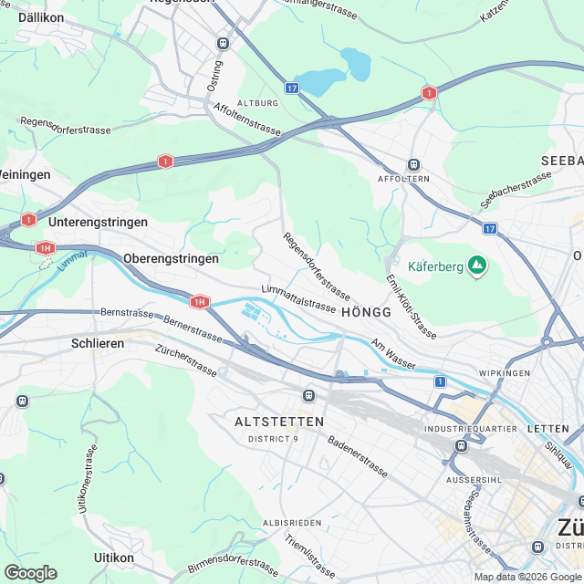 Vorankündigung 2.5-Zimmer-Eigentumswohnung in Zürich-Höngg - Karte