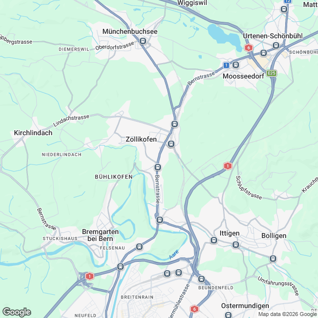 Ankündigung 3.5-Zimmer-Eigentumswohnung in Zollikofen - Karte