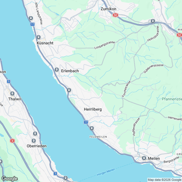 Eigentumswohnungen mit Seesicht in Herrliberg - Karte