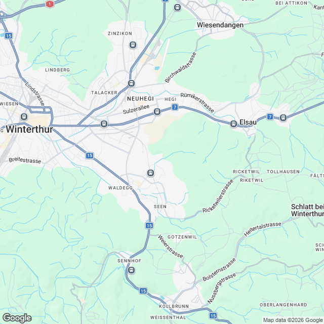 Projektankündigung: Reihenhäuser in Winterthur - Karte