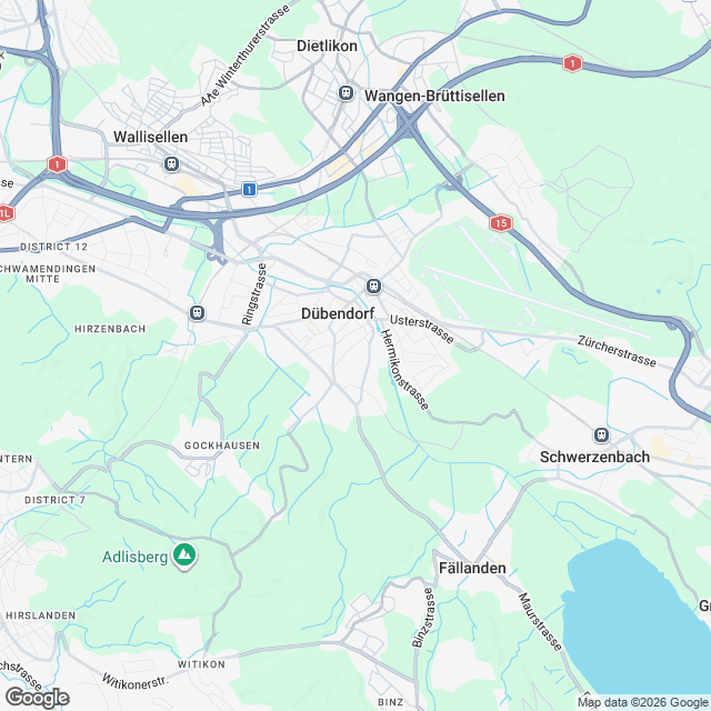 Attraktive 3.5-Zimmer Wohnung in Dübendorf - Karte