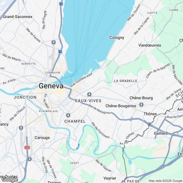 Gare des Eaux-Vives, Construction de six bâtiments de logements - Karte