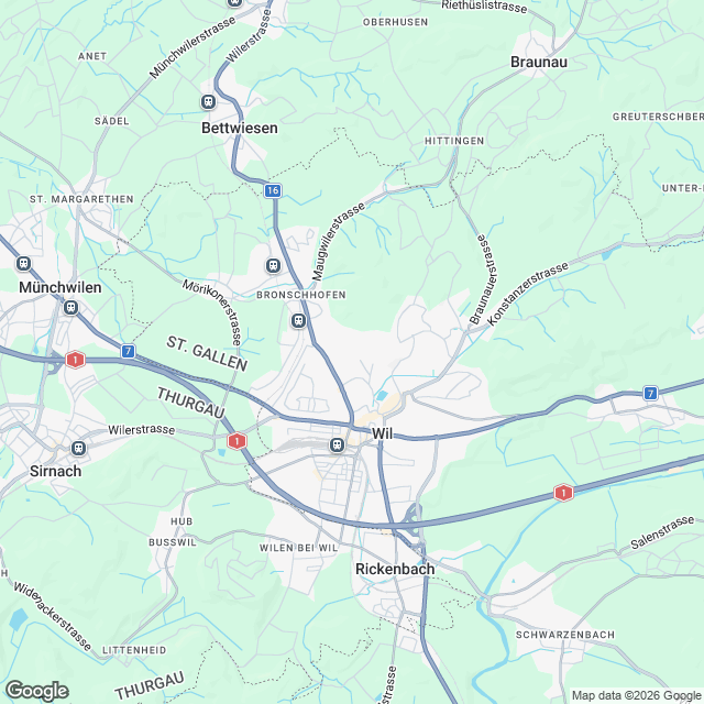 Exklusive 5.5-Zimmer Wohnung in Wil SG - Karte