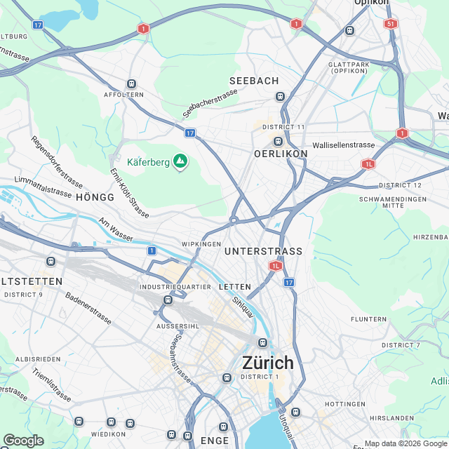Ankündigung Erstvermietung in Zürich-Wipkingen - Karte