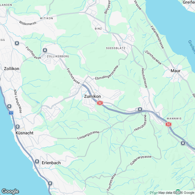 Exklusive Eigentumswohnungen in Zumikon - Karte