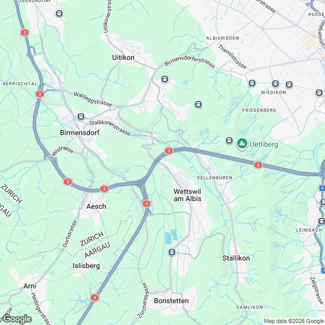 Exklusive Häuser in Wettswil am Albis - Karte