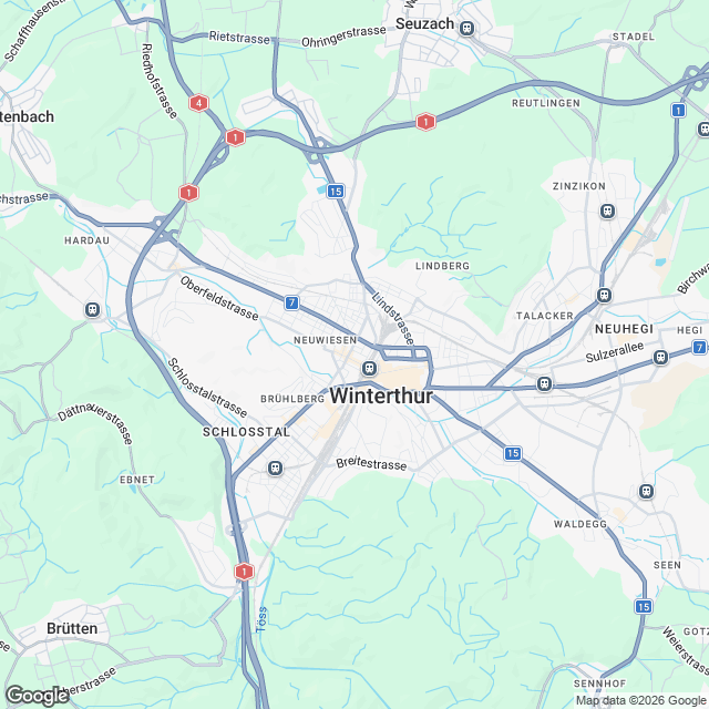 Ankündigung Erstvermietung beim Bahnhof Winterthur - Karte
