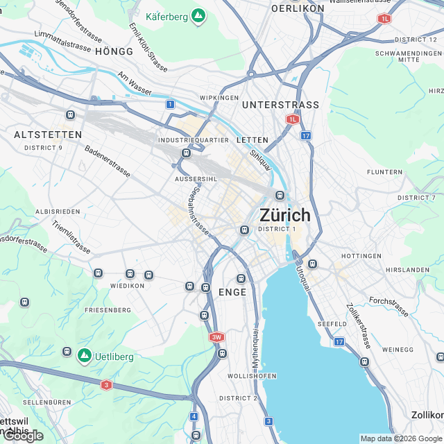 Moderne 3.5-Zimmer Wohnung in Zürich - Karte