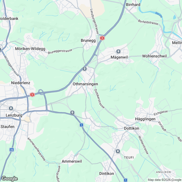Attraktive 3.5-Zimmer-Mietwohnung in Othmarsingen - Karte