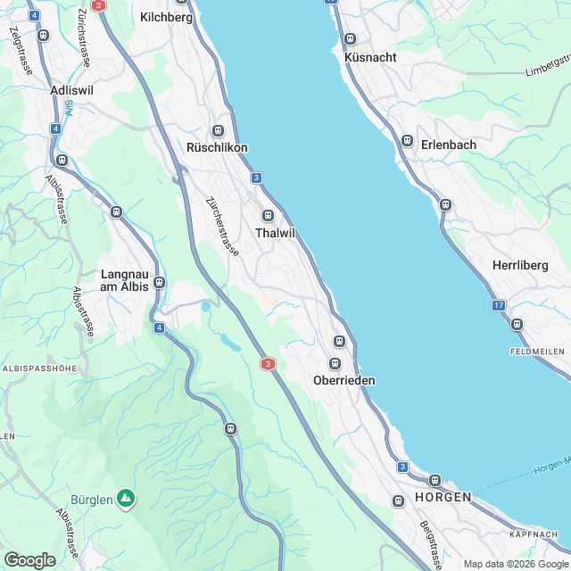 Moderne 1.5-Zimmer Studiowohnung in Thalwil - Karte