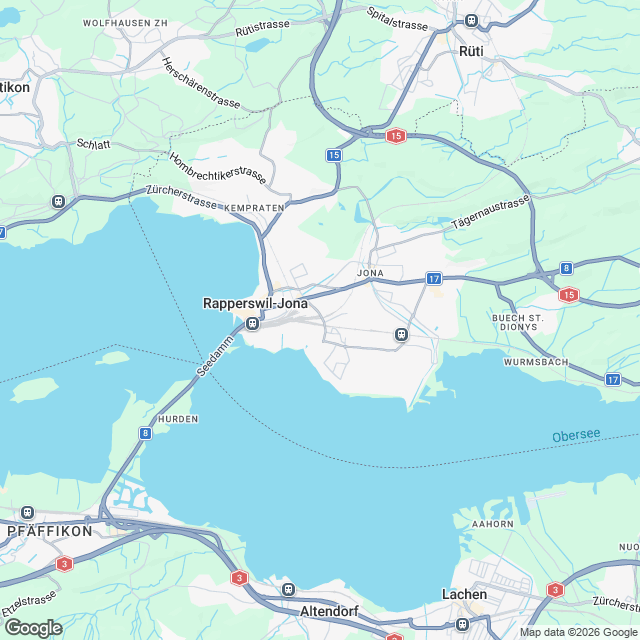 Stilvolle 4.5-Zimmer Dachwohnung in Rapperswil SG - Karte