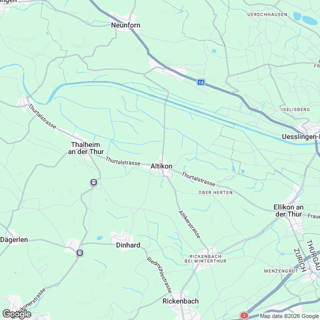 5.5 bis 7.5-Zimmer-Reihenhäuser in Altikon - Karte