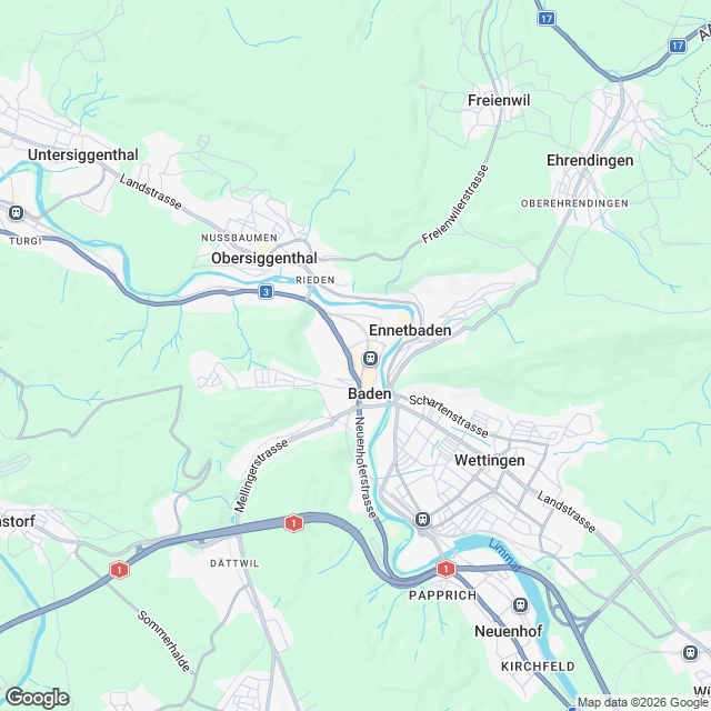 Erstvermietung 2.5-Zimmer-Stadtwohnung in Baden - Karte