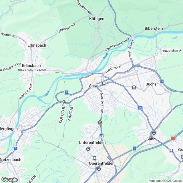 Attraktive 5.5-Zimmer-Eigentumswohnung in Aarau - Karte
