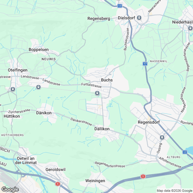 28 moderne Mietwohnungen ab 2027 in Buchs ZH - Karte